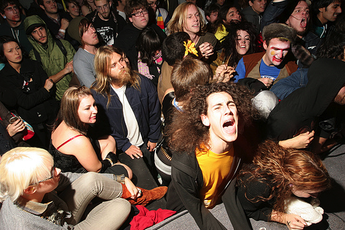 Screaming fans at Bottom of the Hill in San Francisco.