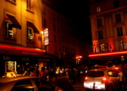 Rue de Lappe - Nightlife Area in Paris.