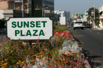 Sunset Plaza - Shopping Area in Los Angeles.