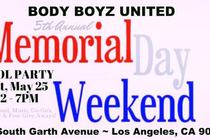 Body Boyz United Memorial Day Weekend Pool Party - Pool Party | Holiday Event in Los Angeles.