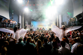 The crowd enjoys a DJ set at the Avalon in Hollywood.