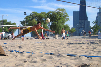 Volleyball at the beach in Chicago!