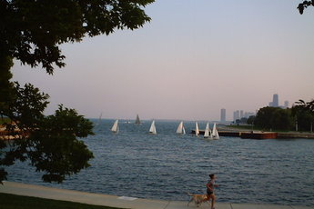 Sailing at Lincoln Park in Chicago.