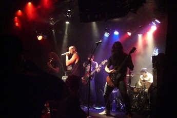 Rocking out at the Viper Room in Los Angeles.