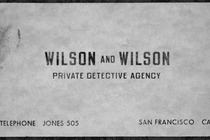 Wilson and Wilson Private Detective Agency - Cocktail Bar | Lounge | Speakeasy in San Francisco.