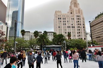 Downtown on Ice - Holiday Event in Los Angeles.