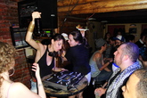 DJ firing up the crowd at Mehanata Bulgarian Bar in New York!