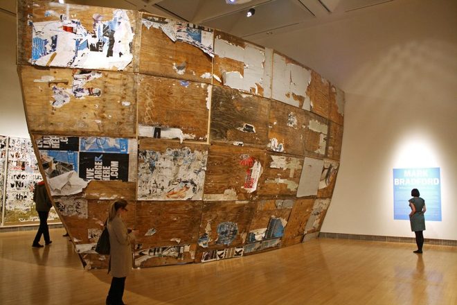 Photo of Mark Bradford Exhibit
