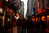 Rue de la Huchette - Nightlife Area in Paris.